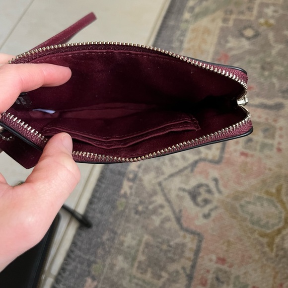 Coach wristlet. Burgundy - Picture 3 of 3